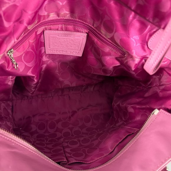 Coach #5787 Pink Leather Large Tote Bag - Picture 10 of 13